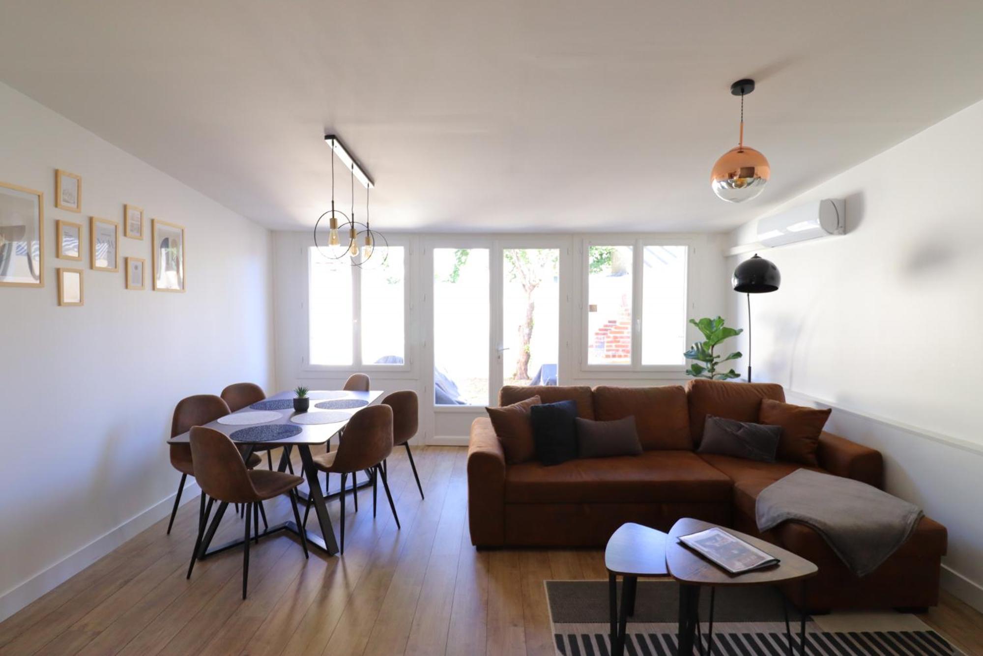 Le Patio - Spacieux T3 Avec Climatisation Et Jardin Privatif 贝尔热拉克 客房 照片