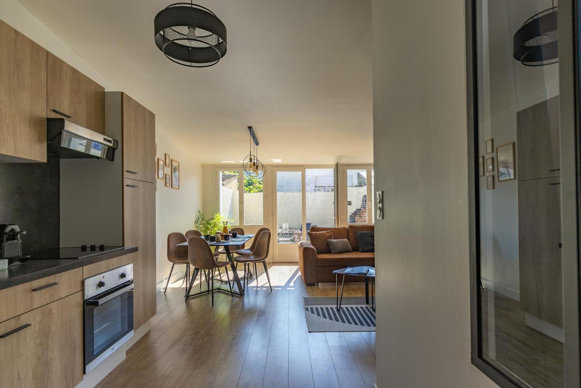 Le Patio - Spacieux T3 Avec Climatisation Et Jardin Privatif 贝尔热拉克 外观 照片