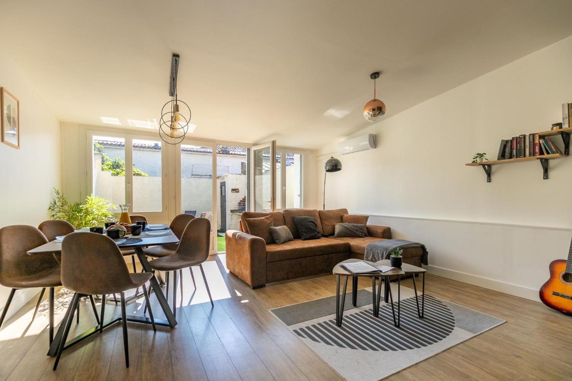 Le Patio - Spacieux T3 Avec Climatisation Et Jardin Privatif 贝尔热拉克 外观 照片